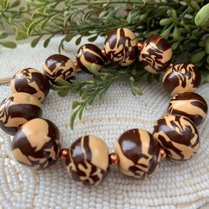Handcrafted polymer clay stretch bracelet